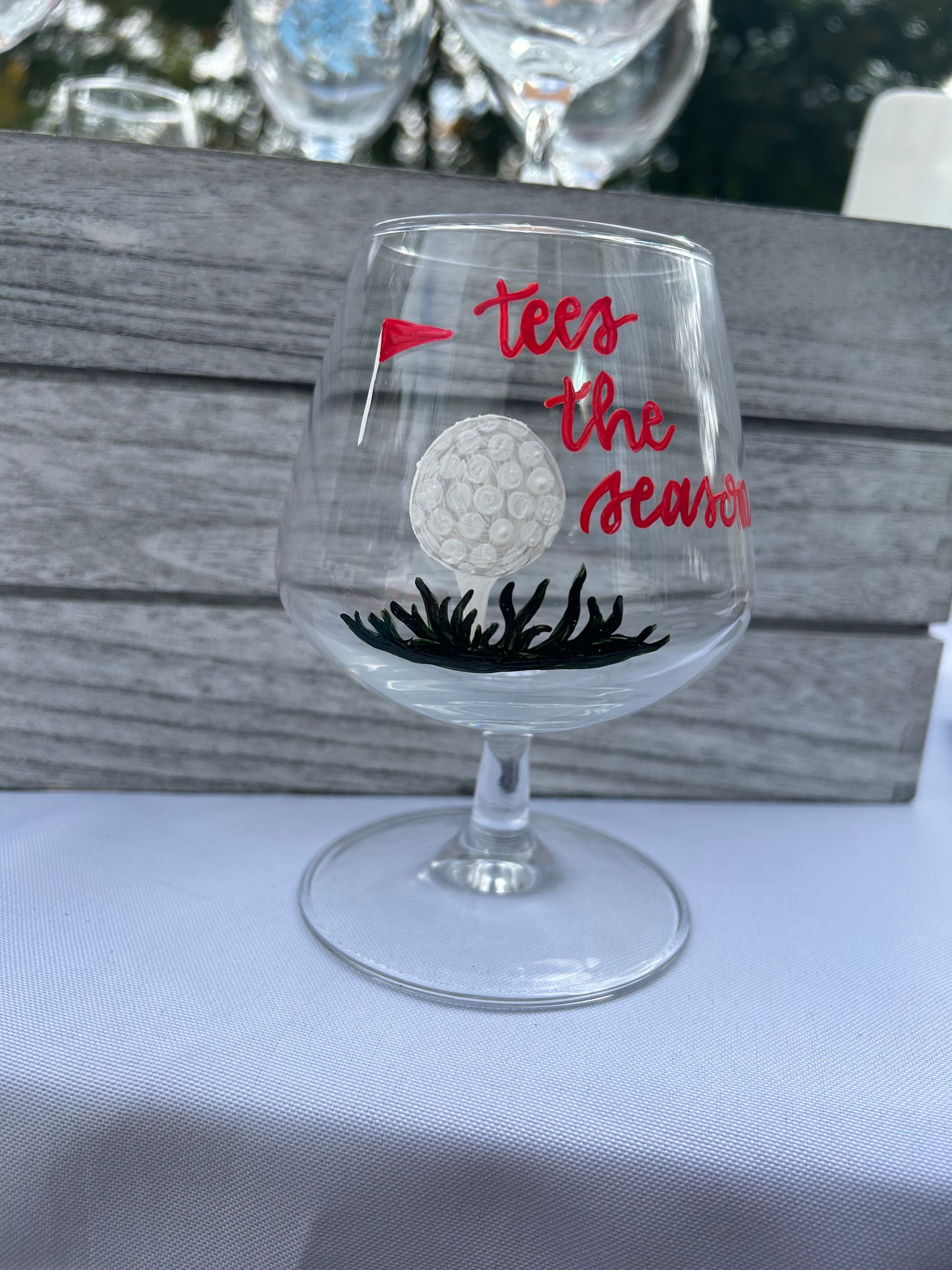 Tees the Season (Golf) Cocktail Glass | Golf Manhattan Glass