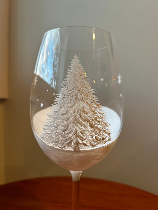 Winter Trees Wine Goblet