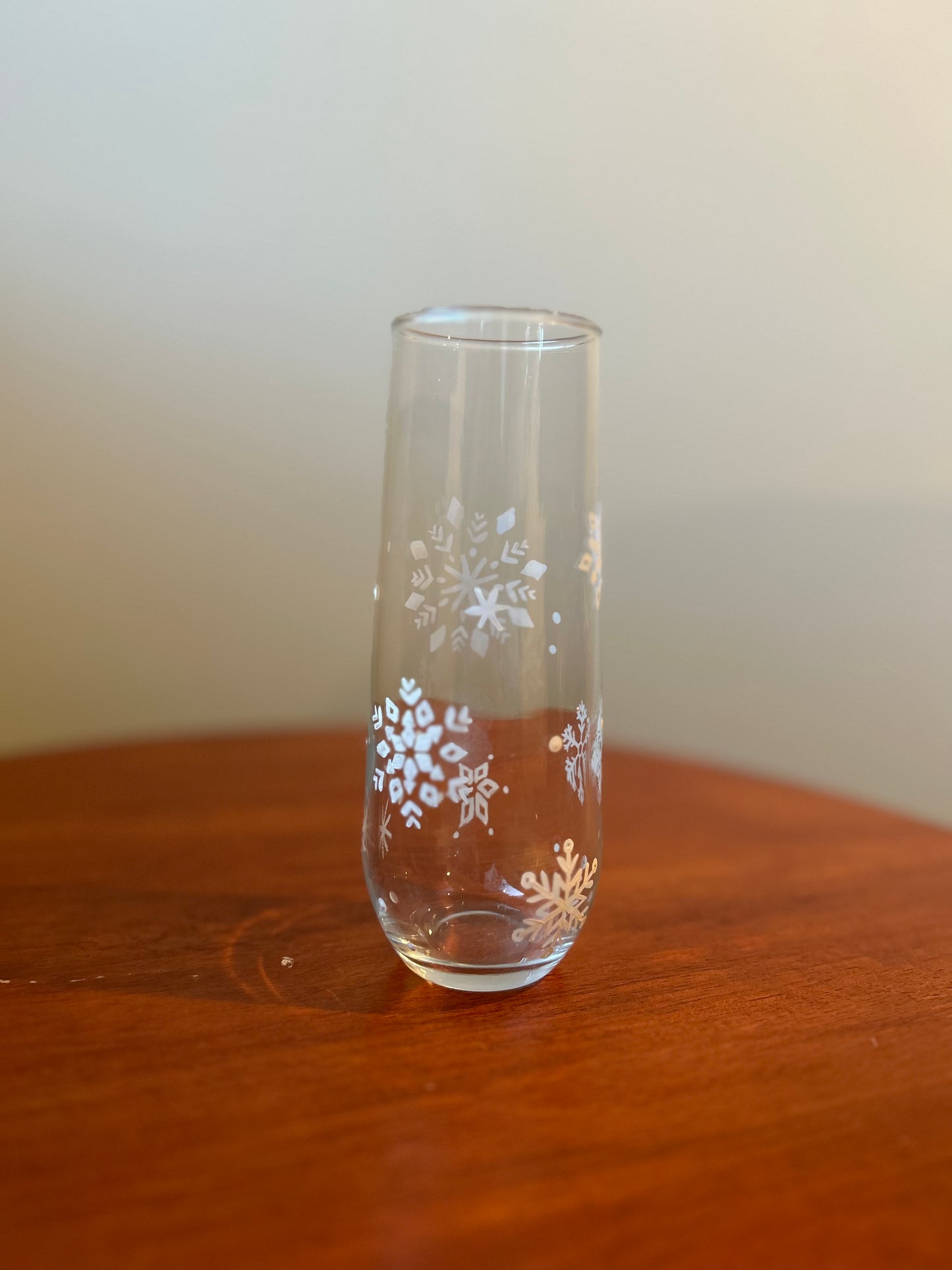 Snowflakes Prosecco Glass