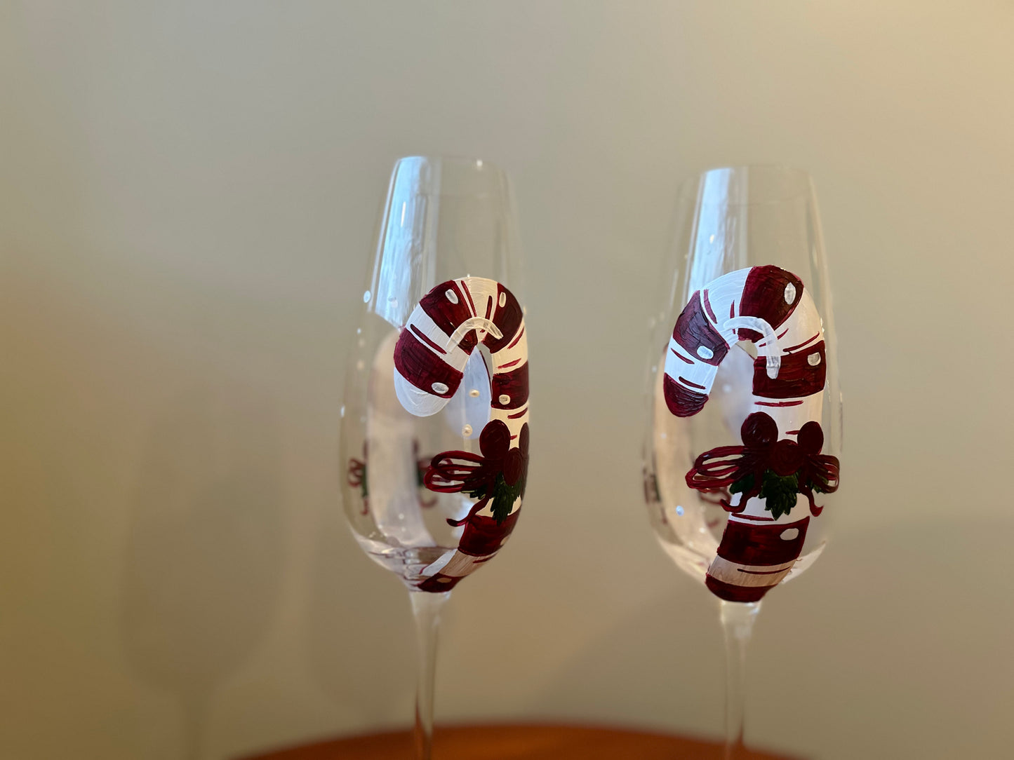 Candy Canes Champagne Glass