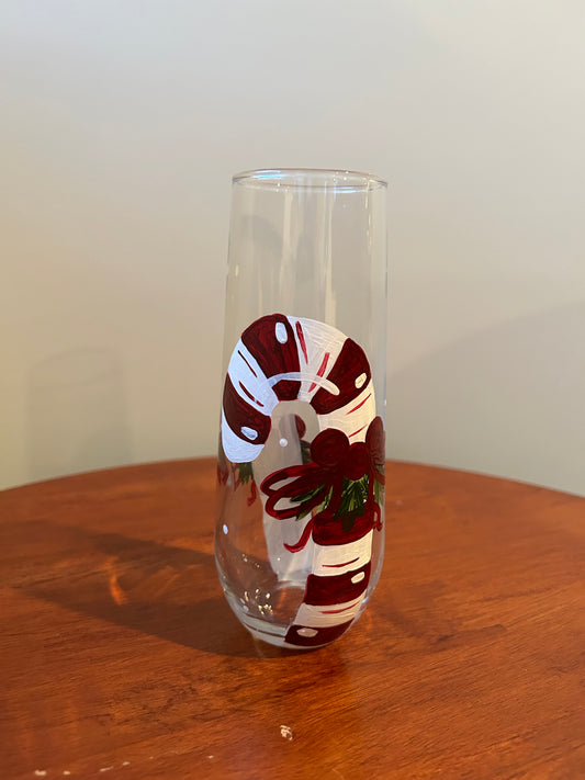Candy Canes Prosecco Glass