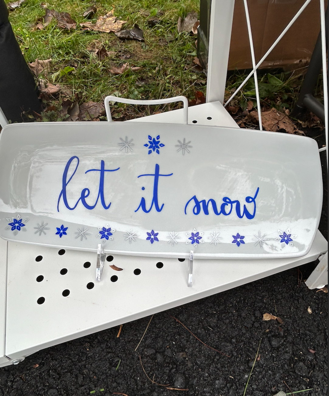 Let It Snow Serving Platter | Holiday & Winter Platter