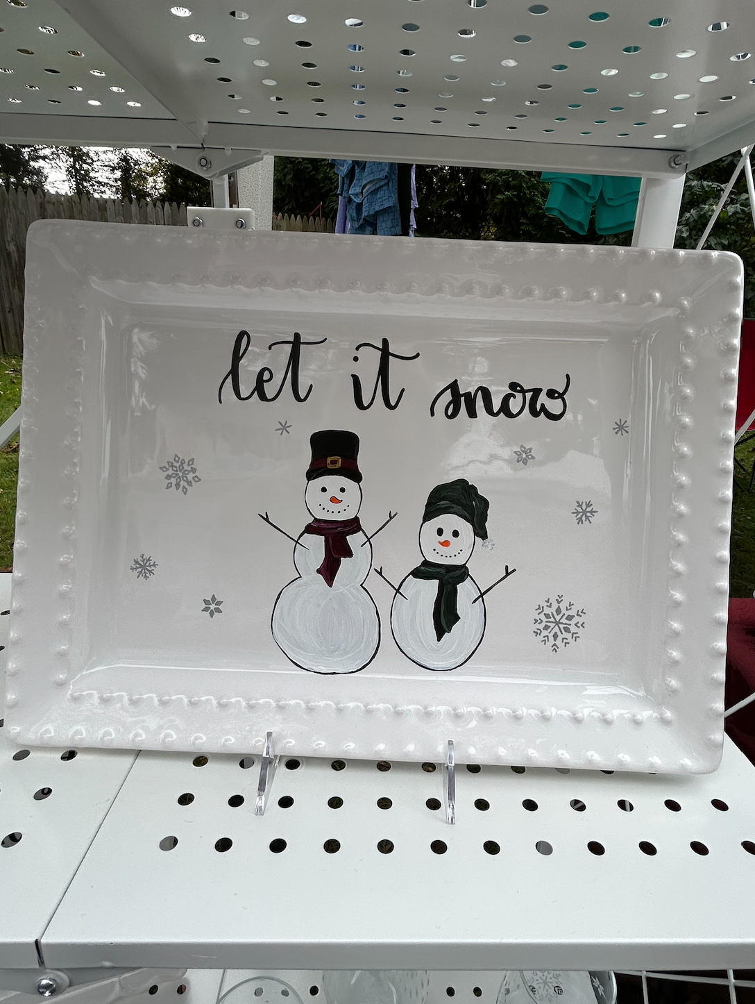 Snowman Serving Platter | Let It Snow Holiday Platter
