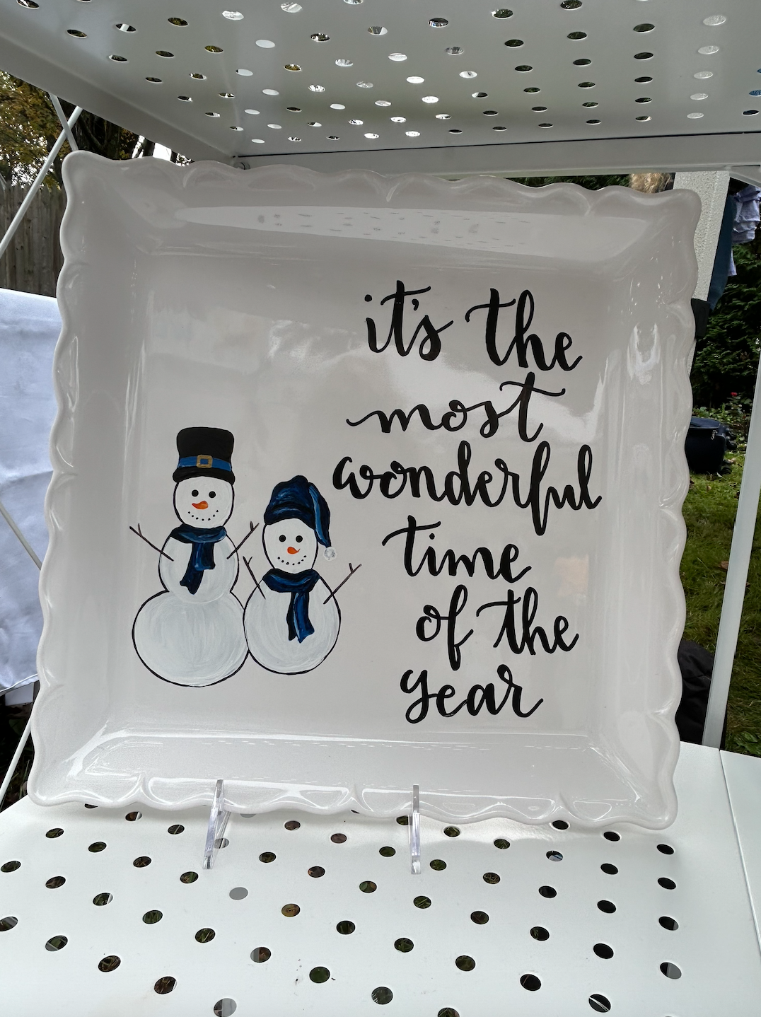 Snowmen Serving Platter | It's the Most Wonderful Time of the Year Holiday Platter