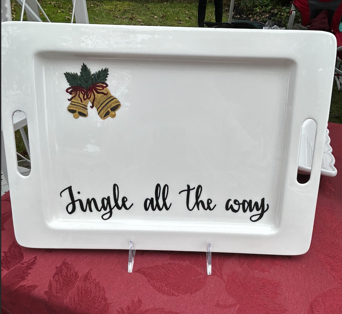 Jingle all the Way Serving Platter | Jingle Bells Holiday Platter